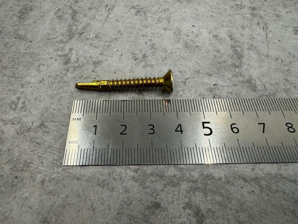 Саморез флюгель 4,8x38 (желтый цинк) — изображение 2